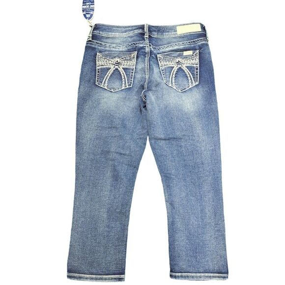 Seven7 Women's Blue Vacation Travel Denim Capri Size 8 - Picture 5 of 8